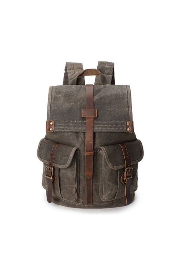Oil wax rucksack,Grey