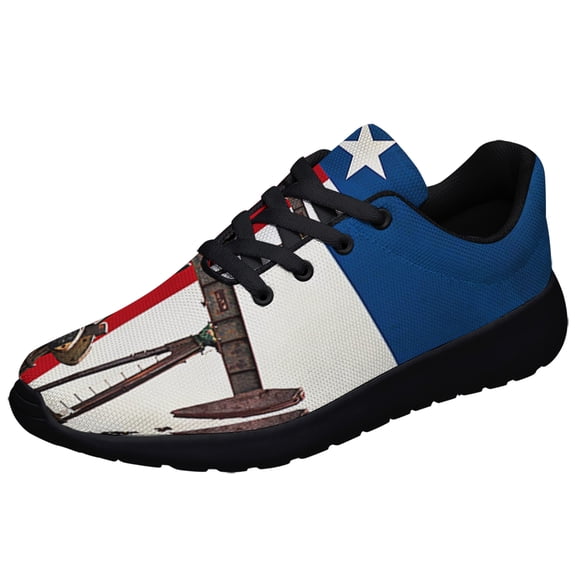 Oilfield Worker Texas Shoes Sneakers Black Size 3.5