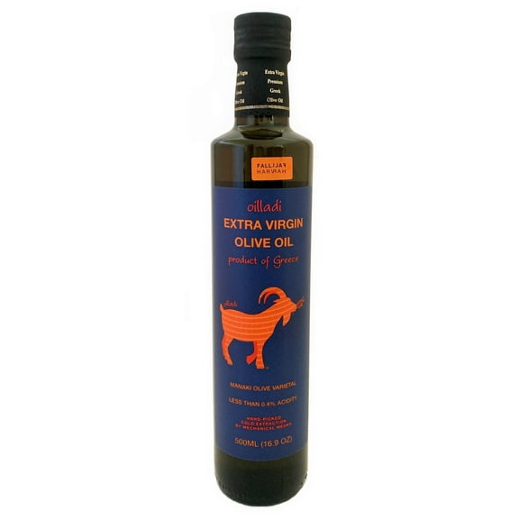 oilladi Extra Virgin Olive Oil, Cold Extraction, Low Acidity, Mono-varietal, Imported from Greece, 500 ml