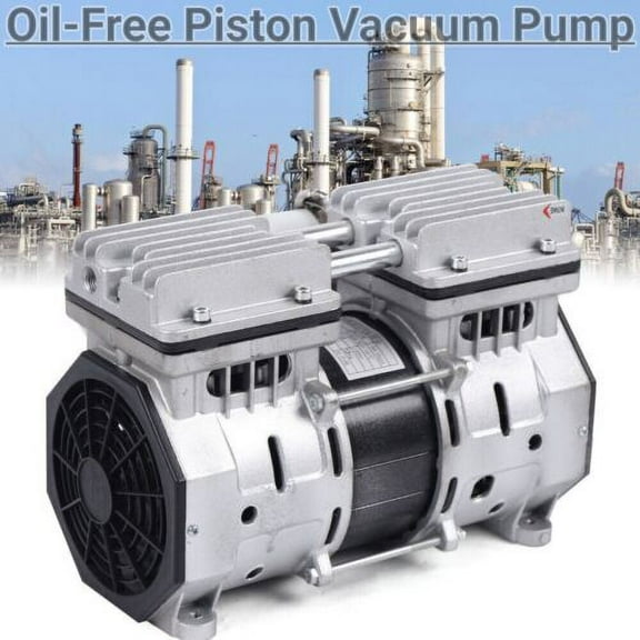Oilless Vacuum Pump | Industrial Oil-Free Piston Vacuum Pump W/Filter BEST SELL