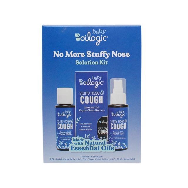 Oilogic Baby Essential Oils, No More Stuffy Nose Vapor Bath, Room Mist
