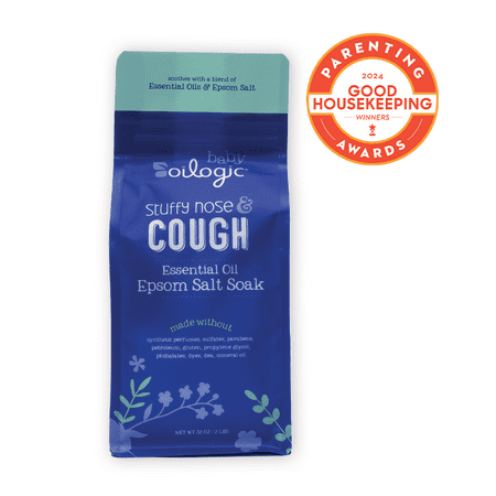 Oilogic Stuffy Nose & Cough Baby Essential Oil Epsom Soak, 2 lbs