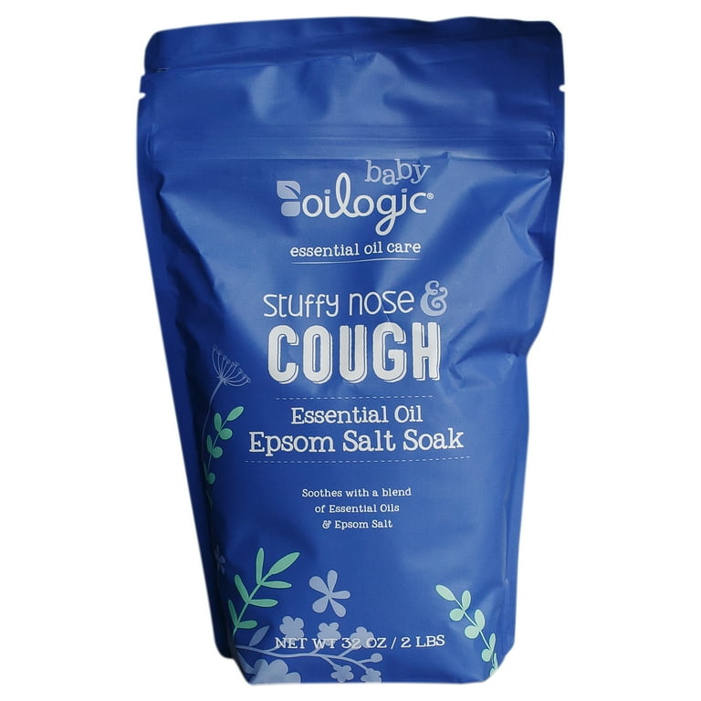 Oilogic Stuffy Nose Cough Baby Essential Oil Epsom Soak 2lbs