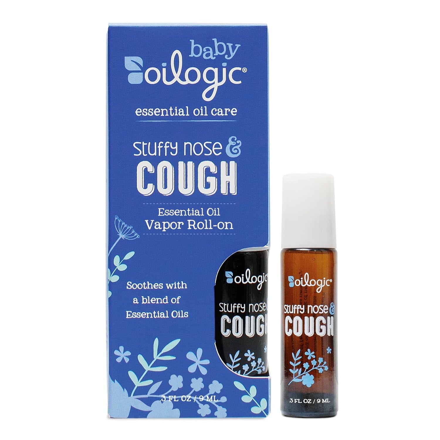 Oilogic Stuffy Nose Cough Essential Oil Roll On 2 fl oz