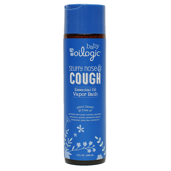 Oilogic Stuffy Nose & Cough, Essential Oil Vapor Bath for Baby, 9 oz