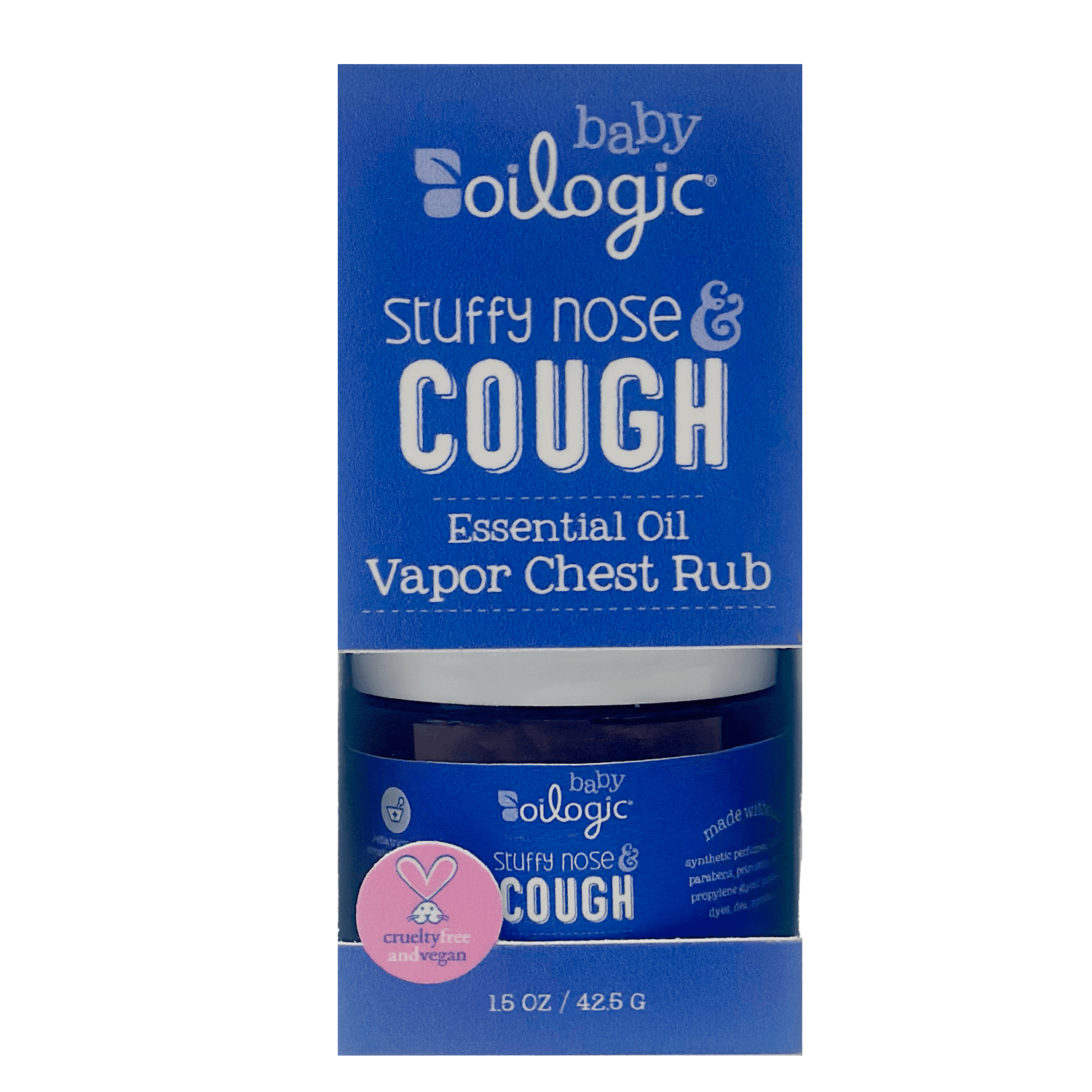 Oilogic Stuffy Nose & Cough Vapor Rub, 1.5 oz