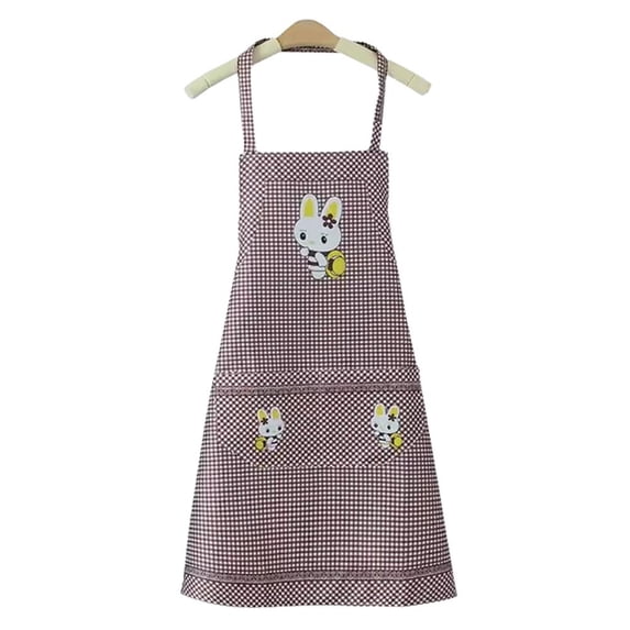 Oilproof Cartoon Aprons Women Kitchen Apron Cooking With Pocket Baking BBQ