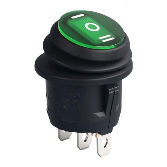 Oilproof Circular Rocker Switches 3 Setting Boats Switches for Kitchen Appliances