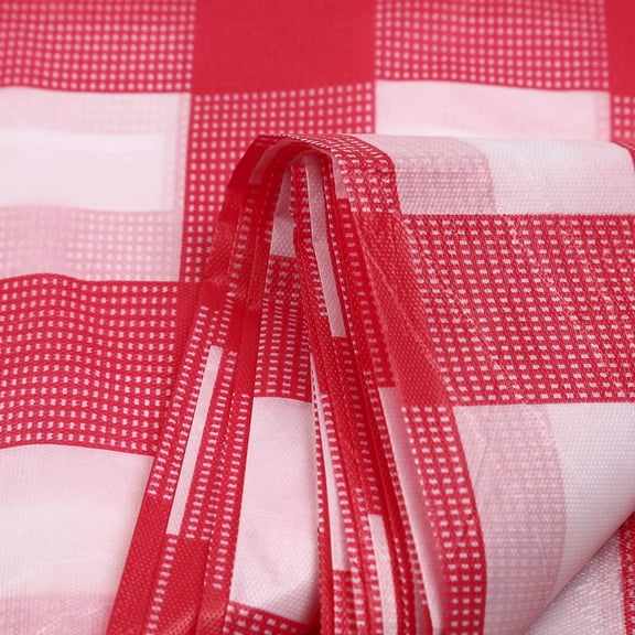 Oilproof Plastic Tablecovers Table Cloth Cover Party Catering Events Tableware，Red and White Checkered Tablecloth，for Indoor Outdoor Events Family Banquet Parties and Celebrations