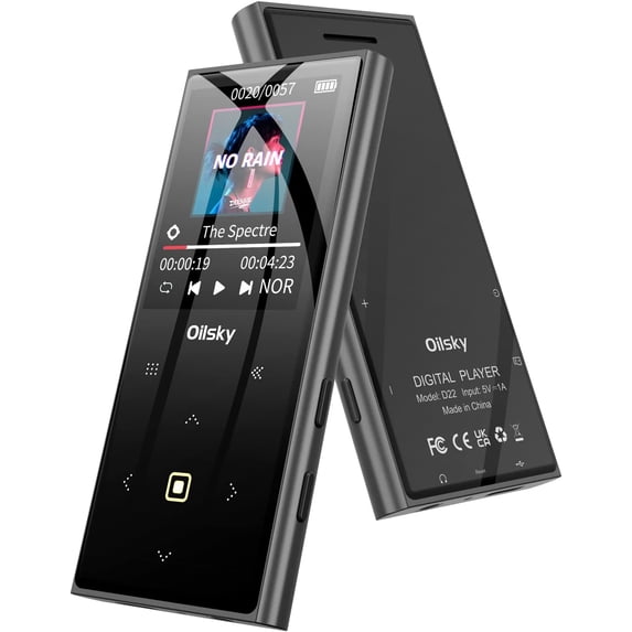 Oilsky D22 portable MP3 player, Black, 32GB, 1.77 inch screen, Bluetooth 5.0, touch button