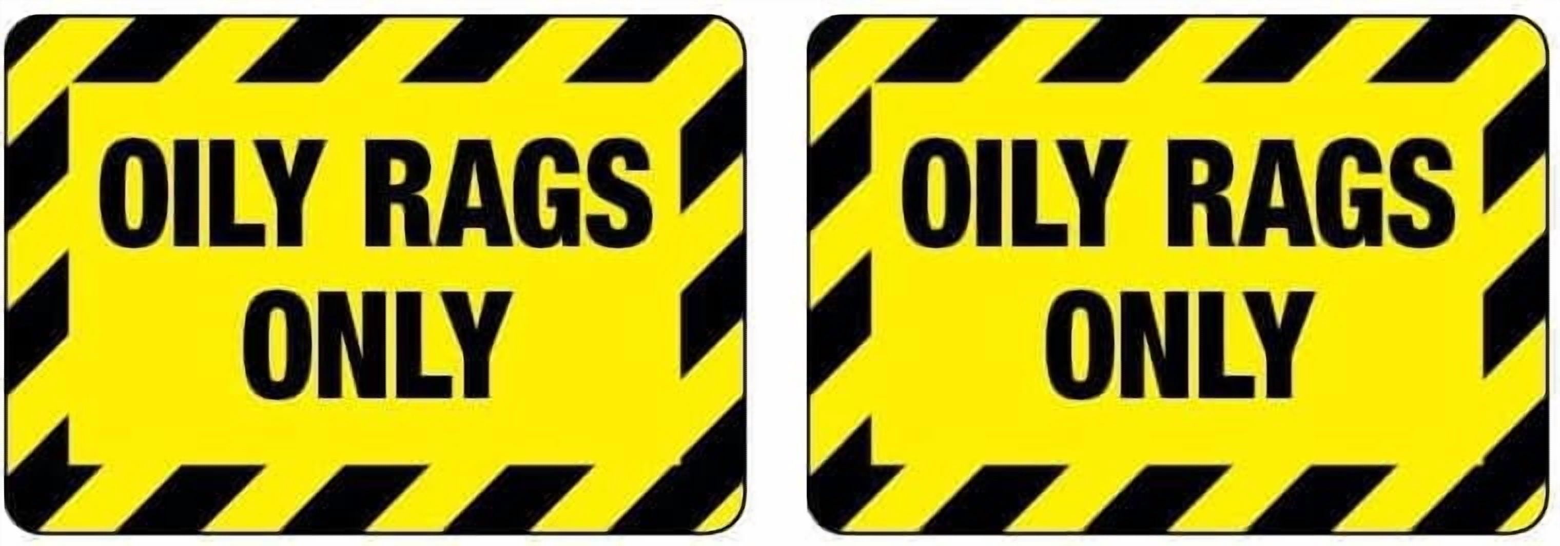 Used Rags Only Sign Oily Rags Only Safety & Compliance - & ANSI Compliant Chemical Hazard ...