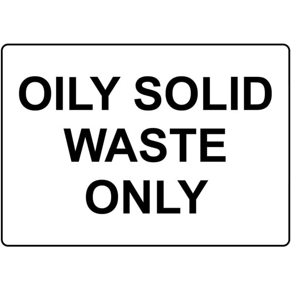 Oily Solid Waste Only Sign Waste Oil Style Metal Caution Tin Sign 8x12 Inch for Industrial Warehouse Factory Auto Shop Garage Indoor Outdoor Wall Mount Waste Management Notice Plaque
