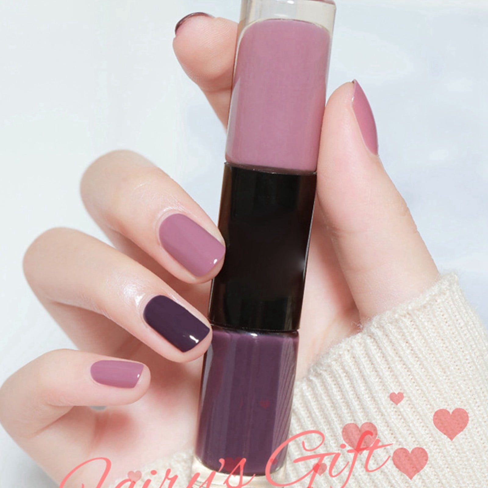 Oily Two Color Nail Polish New Non Baked Quick Drying Durable Non Peelable Nail Polish 12ml,Nail