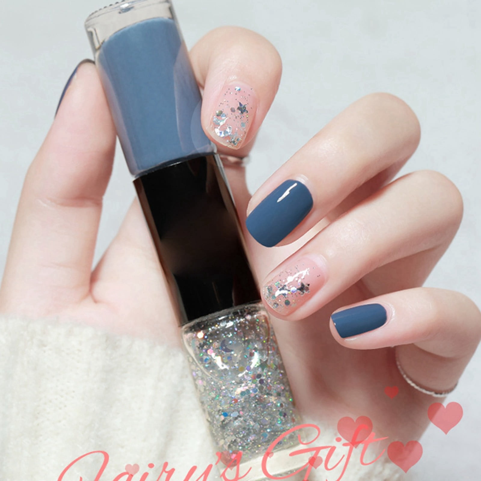 Oily Two Color Nail Polish New Non Baked Quick Drying Durable Non Peelable Nail Polish 12ml