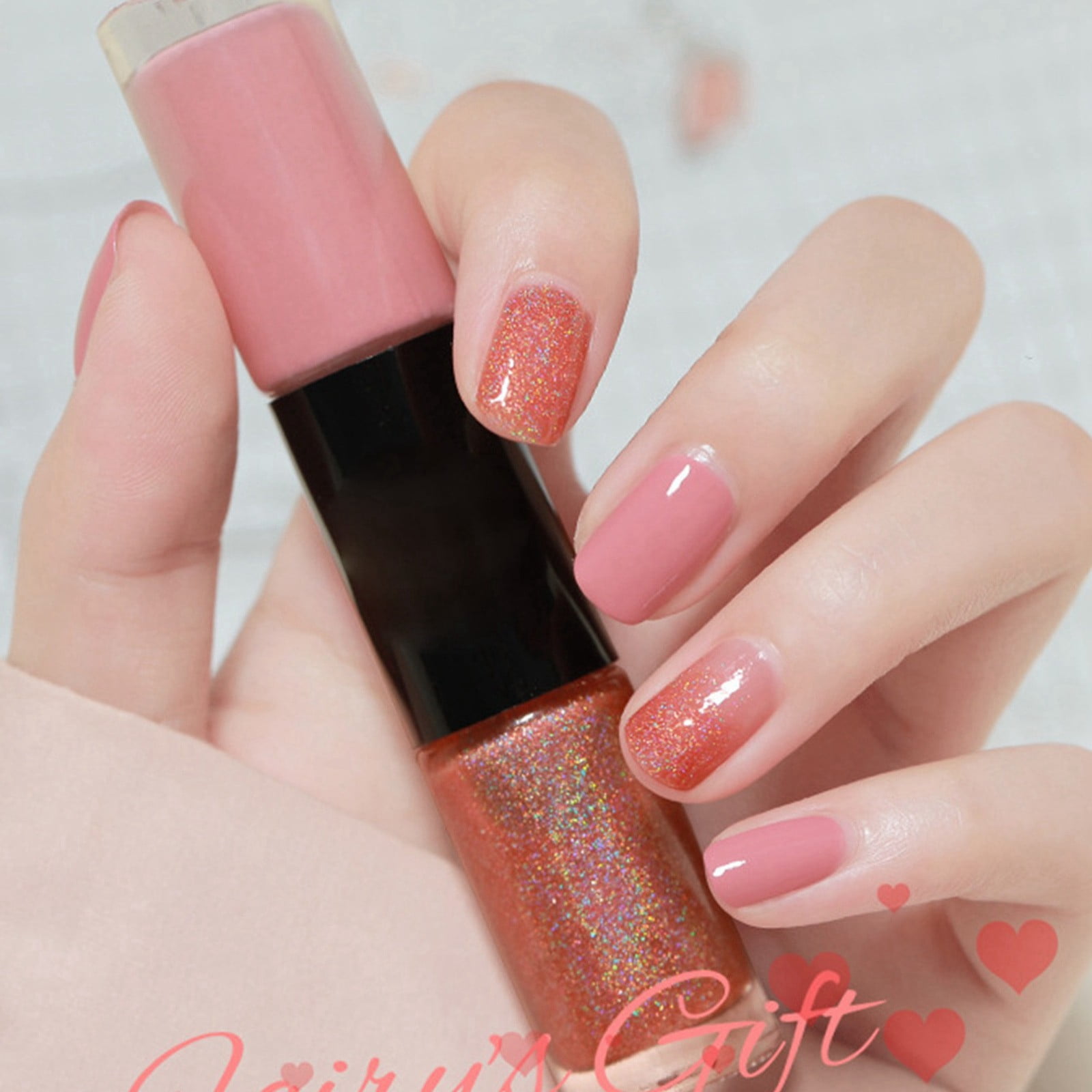 Oily Two Color Nail Polish New Non Baked Quick Drying Durable Non Peelable Nail Polish 12ml