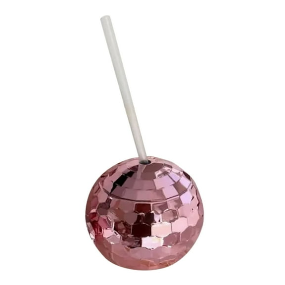Oimcto 6-Piece Disco Ball Cup Set with Lid,Straw & Sparkly Glitter - 20Oz Mirrored Cocktail Drink Tumblers for Disco Bar Party Supplies,For Graduation Anniversary Bachelorette Party Valentines Day