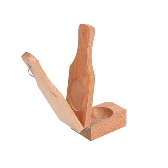 Oimcto Banana Smasher,Wooden with Handle 2 in 1 Portable Wooden Banana Maker Wood Latin Cooking Utensil for Making Stuffed,Include:1 × Banana Smasher