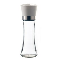 Oimcto Black Manual Pepper Grinder Creative Pepper Grinding Glass Bottle,Kitchen Salt and Pepper Grinder 6Oz Stainless Steel Mill Shakers Easy To Use Fil