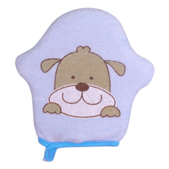 Oimcto Children'S Bath Scrub Ball B,Baby Puppet Washcloths Kids Wash Gloves Sponge Body Scrub for Toddler Print Baby Soft Cotton Shower Exfoliating Rubbing Towel Glove