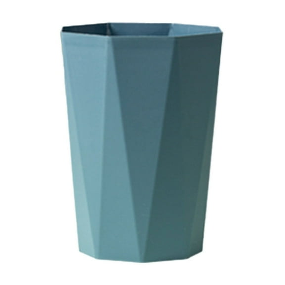 Oimcto Creative Trash Can Small Blue,Plastic Diamond Shaped Garbage Home Creative Large Bathroom Kitchen Ring Garbage Living Room Garbage