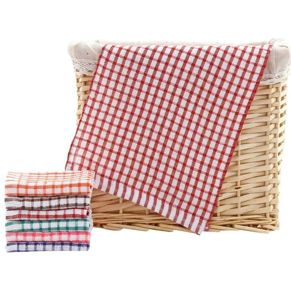 Oimcto Dark Red Kitchen Cleaning Tea Towel,Kitchen Dish Towels 16 Inch X 25 Inch Cotton Kitchen Towels and Dishcloths Dish Cloths for Washing Dishes Dish Rags for Drying Dishes Kitchen Wash Clothes