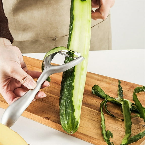 Oimcto Fruit Potato Peeler,304 Stainless Potato Peeler Thickened Aluminum Alloy Handle Multi Functional Peeler with Finder Household/Commercial Fruit and Vegetable Peeler Tool