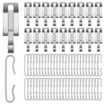 thumbnail image 1 of Oimcto Hook Up,Moxweyeni 48 Pieces Heat Cable Roof Clips Gutter Clips .8" De Icing Cable Clips Christmas Light Clips and Spacers Set Cable Wire Clips Gutter Clips Outdoor Cable Clips Kit Heat Ro, 1 of 7
