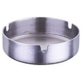 thumbnail image 1 of Oimcto Large Stainless Steel Ashtray in Silver,Stainless Steel High Temperature Resistant Drop Resistant Round Design Ashtray, 1 of 8