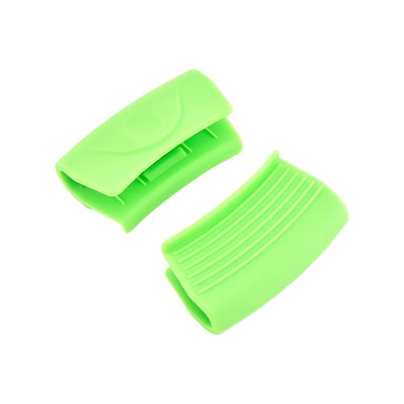 Oimcto Less than $5 Silicone Pot Ear Clip Green,Innovative Silicone Pot Handle Cover Heat Ear Guard for Pans & Pots Creative Kitchen Tool for and Comfortable Cooking