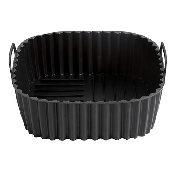 Oimcto Less than $5 Square Air Fryer Baking Bowl,Reusable Silicone Tray Fryer Accessories for Kitchen,Include:1X Baking Bowl,Material:Silicone