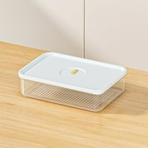 Oimcto Refrigerator Fresh Storage Box Large Short 950Ml,Food Storage Container Food Organizer Plastic Food Container Stackable Portable Freezer Storage Container