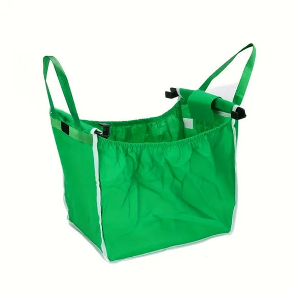 Oimcto Shopping Bag Storage Bag,Foldable Tote Handbag Large Trolley Clip to Cart Grocery Reusable Bags Storage Bags Clip to Cart Supermarket Bags