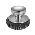 thumbnail image 1 of Oimcto Steel Wool Scrubber,Onewly 1Pack Wool Scrubber Set Stainless Scrubber with Stainless Handle for Cleaning Dishes Stock Pots Pans Griddles Grills, 1 of 7