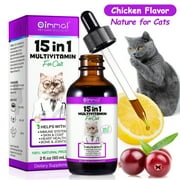 Oimmal 15 in 1 Multivitamin for Cats | Liquid Cat Vitamins, Natural Glucosamine for Cats, Multivitamin Blend for Cat Joint Health, Longevity, Gut & Immune Health - 2 fl oz