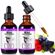 Oimmal 15 in 1 Multivitamin for Dogs, Liquid Vitamin Dietary Supplements for All Breeds Dogs with Glucosamine Help with Boost Resistance, Immune System Support 2 fl oz / 60 mL - 2Pack