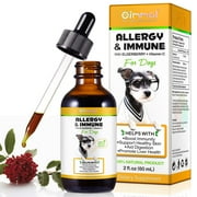 Oimmal Allergy & Immune Drops for Dog Liquid Dietary Supplement with Elderberry + Vitamin C, Help Dog with Boost Immunity, Promote Liver Health(2 fl oz / 60 mL) - 1Pack
