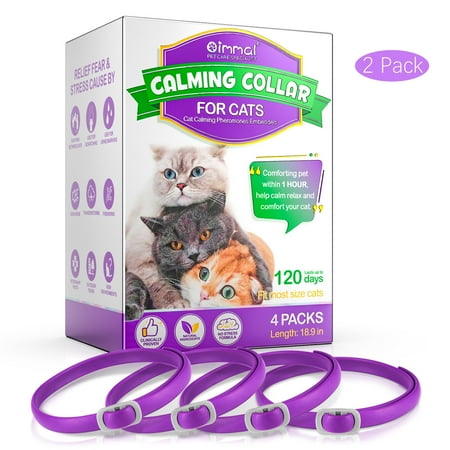 Oimmal Calming Collar for Cats, Cat Calming Collar, All New Calming Pheromone Collar for Cats, Efficient Relieve Anxiety and Stress (2 Pack)