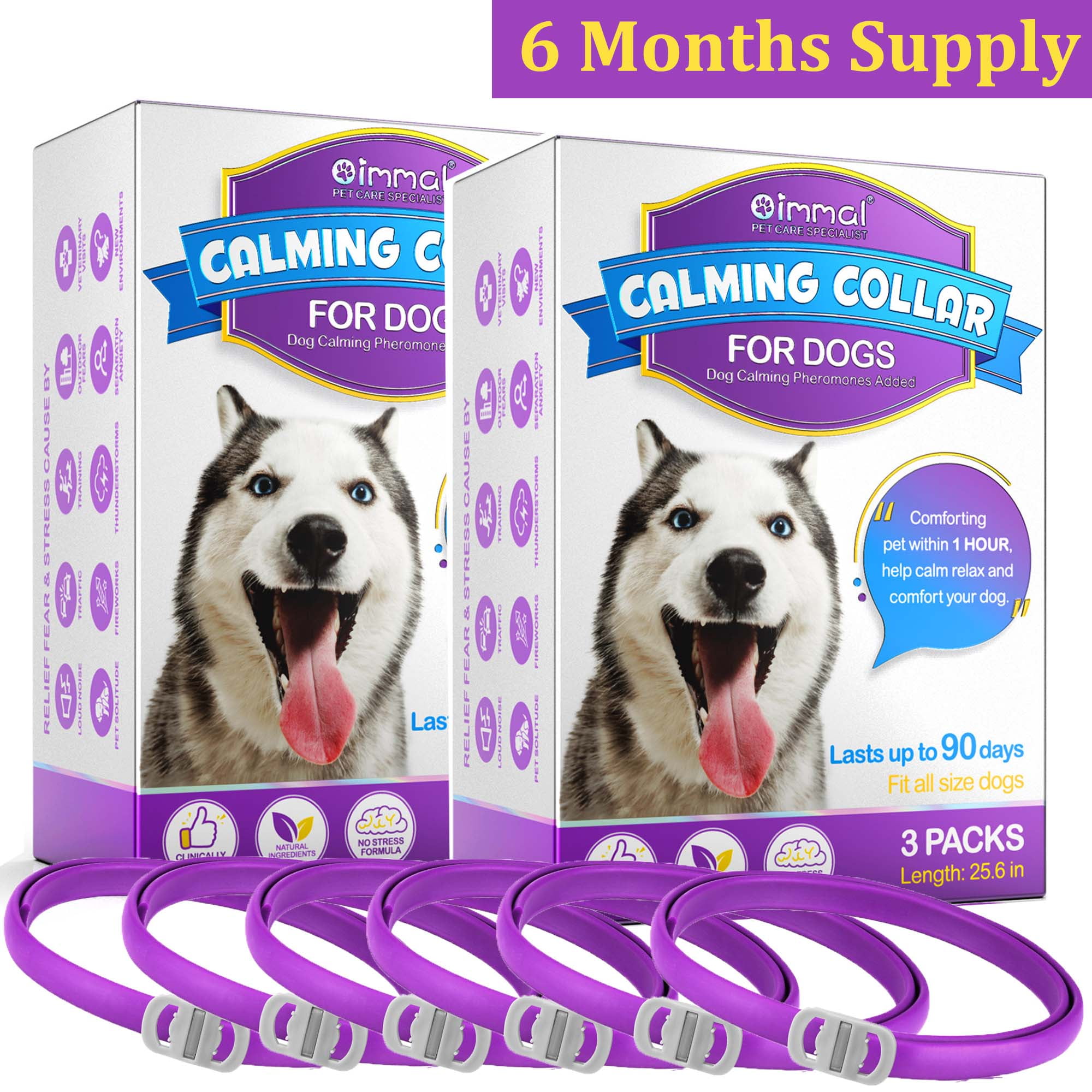 Oimmal Calming Collar For Dogs Anxiety Relief With Pheromones Fits