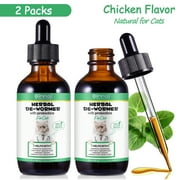 Oimmal Cat Digestive Comfort Drops, Natural Formula – 2 fl oz Chicken Flavor (2 Pack)