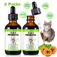 thumbnail image 1 of Oimmal Cats 3in1 Probiotic Drops, Probiotics Pre & Probiotics with Enzymes, Provides Beneficial Bacteria | Supports Digestive Health & Gut Immunity, 2 fl. oz (60ml) - 2 Bottles, 1 of 10