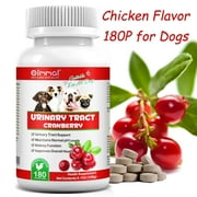 Oimmal Cranberry Urinary for Dog, Urinary Tract Infection Tre_atm en_t Chewable Tablets for Dog | Natural Cranberry, Kidney Support Health Supplement 180 Chewable Tablets