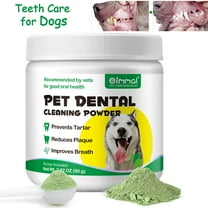 Oimmal Dental Health Powder for Dogs, Dog Oral Care Dental Care Powder with Probiotics, Dog Teeth Cleaning, Fresh Breath, Plaque, Tartar - 80g