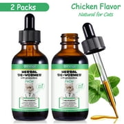 Oimmal Dewormer for Cats, Natural Her-bal De-Wormer with Probiotics, Liquid Dietary Supplement, Alcohol-Free Cat Anti-Worm Supplement - 4 oz