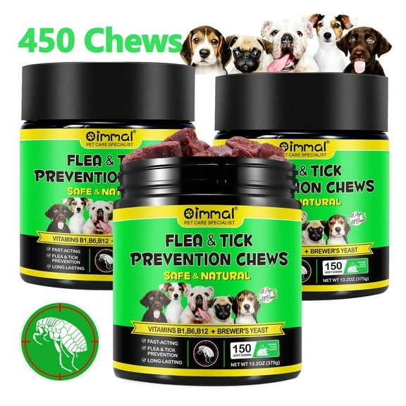 Oimmal Dog Chewable Snacks with Brewer's Yeast and Vitamin B - Peking Duck Flavor - 450 Soft Chews