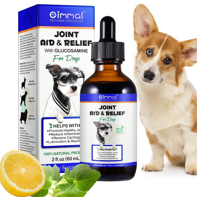 Oimmal Dogs Joint Aid and Relief Drops, Chondroitin & Glucosamine Supplement, for Dogs Joint