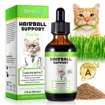 Oimmal Hairball Treatment for Cats - 60ml Cat Hairball Remedy Drops with Probiotics & Vitamins - Kitten Furball Treatment - Supports Digestion - Chicken Flavor