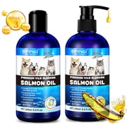Oimmal Salmon Oil for Dogs & Cats, Fish Oil for Dogs, Omega 3 Fish Oil EPA DHA, Healthy Skin & Coat for Dogs & Cats 250ml X 2PC