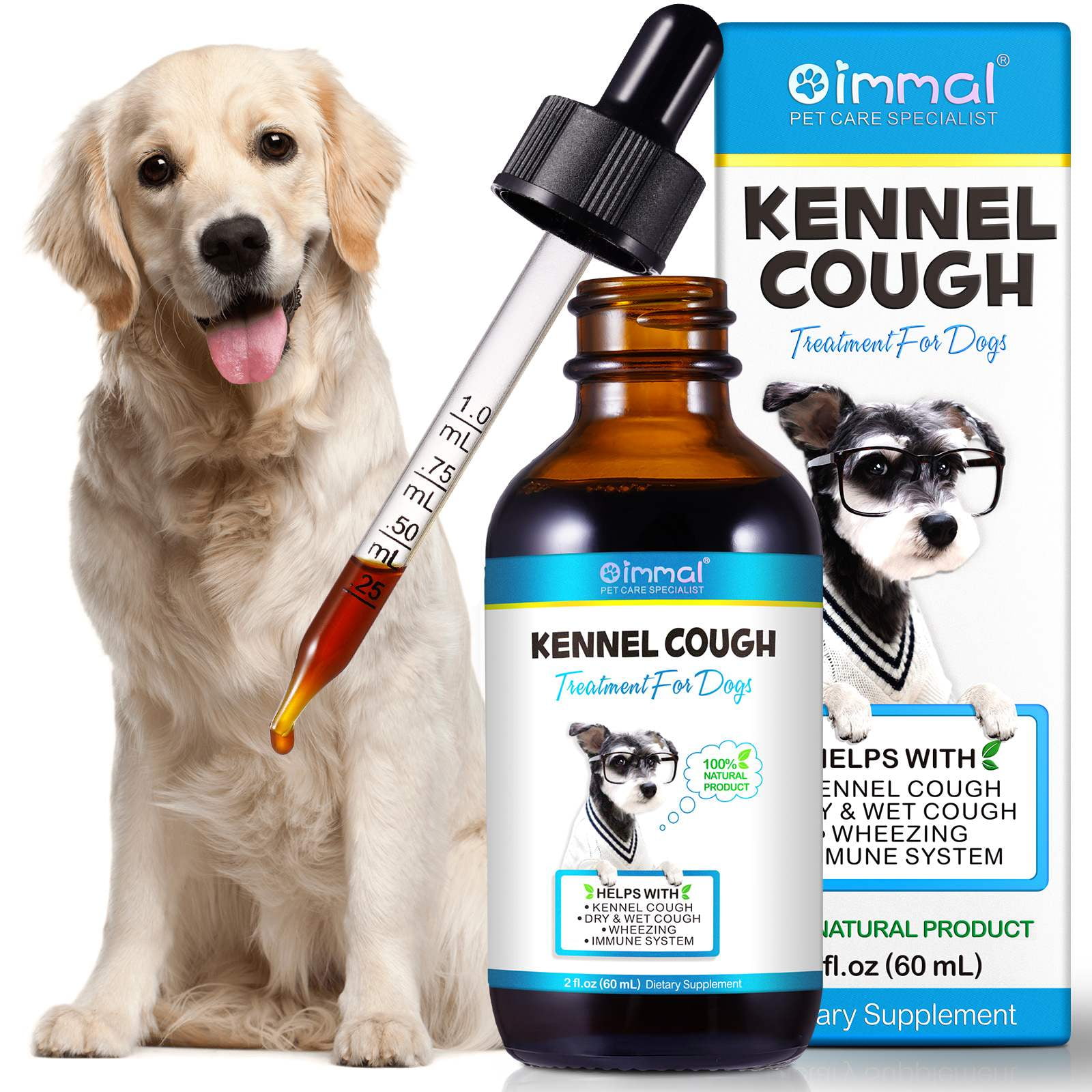 Oimmal Kennel Cough Drops for Dogs, Help with Kennel Coughdry & Wet