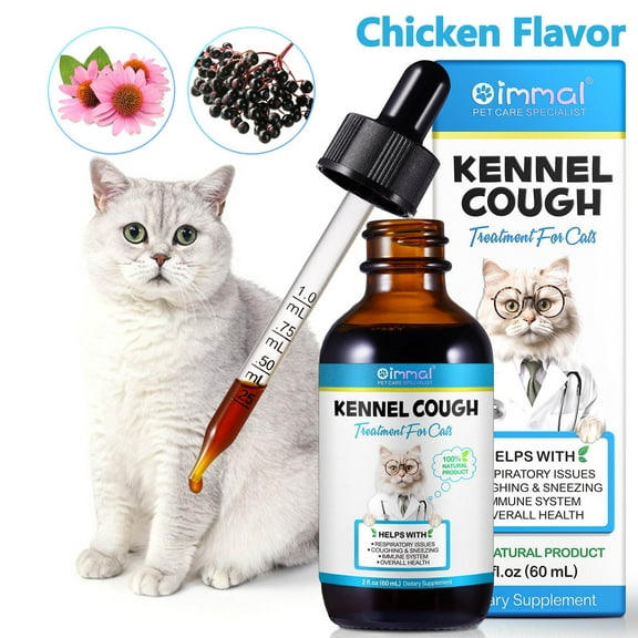Oimmal Kennel Supplements for Cats, Cough Supplements for Cat, Cat Dietary Supplement - 2.2 fl.oz