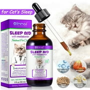 Oimmal Melatonin for Cats, Supports Healthy, Restful Sleep for Cat, Stress Relief, Cat Melatonin, Anxiety Relief & Cat Sleep Aid 2 fl oz